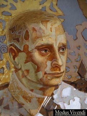 Картина – Портрет Владимира Путина, автором которой является Алексей Акиндинов, представляет собой творческий взгляд художника на известного политического деятеля