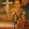 Картина Алексея Акиндинова Мартин Лютер Кинг отражает Мартина Лютера Кинга со стороны его религиозности , миролюбия и хранителя семейных ценностей