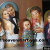 Деревянная русская матрешка из пяти кукол -первая высотой 25 см, нарисованы шесть портретов, изготовлена как подарок на рождение для любимого мужа- все идеи самой заказчицы (идеи сильные- девушка талантливый от природы дизайнер